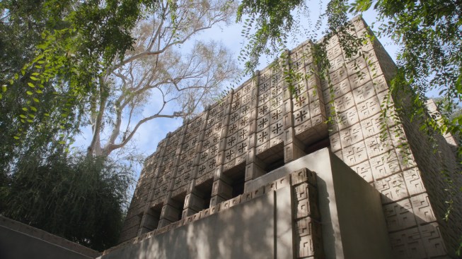 Wright's Millard House (also known as La Miniatura) in Pasadena, Calif.