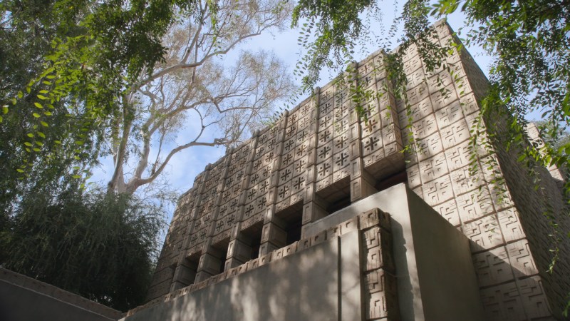 Wright's Millard House (also known as La Miniatura) in Pasadena, Calif.