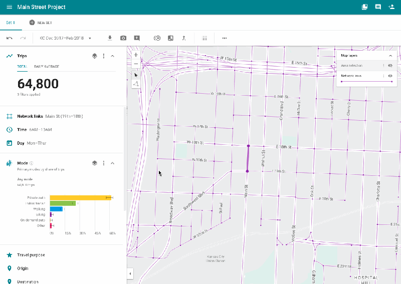 Replica analysis of Main Street in Kansas City, Mo.