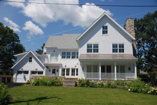 Modern Farmhouse in Rowayton CT, front 