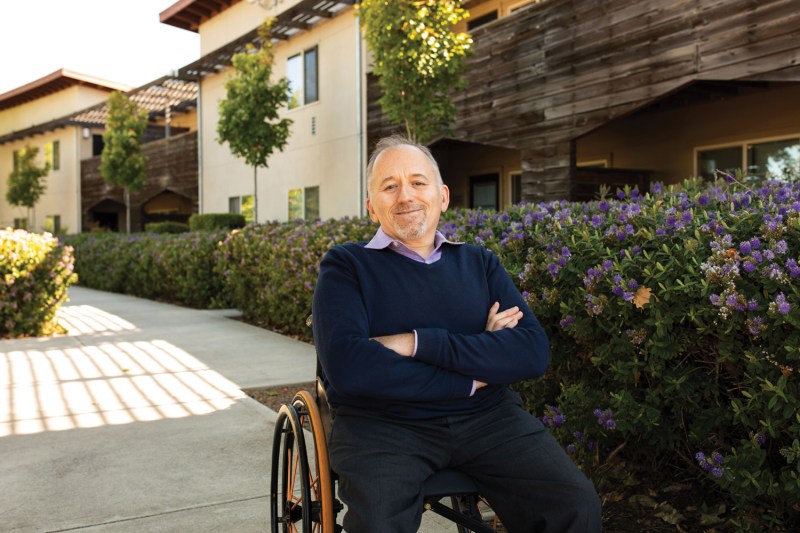 Erick Mikiten, of Mikiten Architecture, at ShinseiGardens in Alameda, California on June 26, 2019. (Photo by Cali Godley)