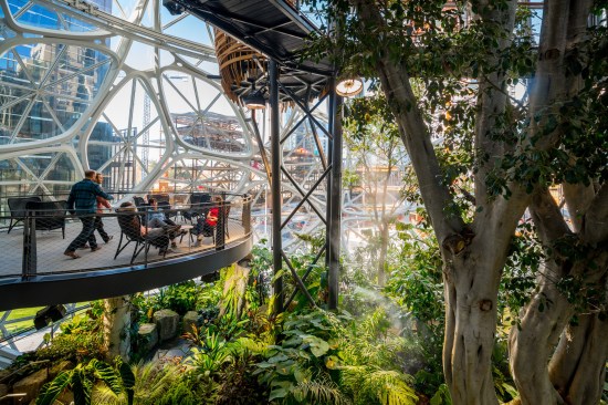 The Spheres at the New Amazon Headquarters in Seattle, by NBBJ