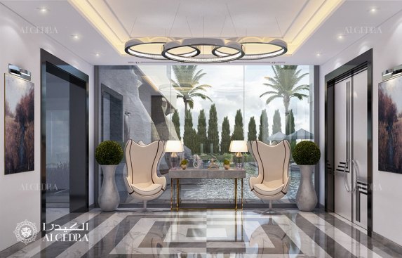 Deluxe villa hall design