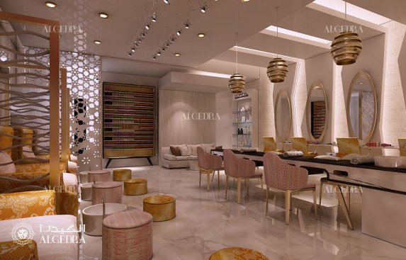 Small beauty saloon design in Dubai