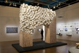 The Living poured blocks into formwork that then joined together through bio-welding in “Living Bricks,” which was on display at the Centre Pompidou's 2019 exhibition La Fabrique du Vivant.