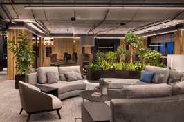 lounge zone with a collaboration zone