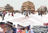 African Mobilities (3x3): The Kitenge hub is located in downtown Kampala, where space is limited. In order to maximise profits, landlords squeeze as many commercial spaces as possible into their buildings.