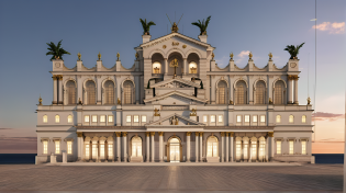 Donald J. Trump Presidential Library Design Proposal in Classical Style, ALTERNATIVE A