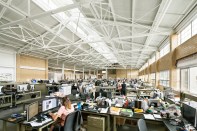 Philadelphia-based firm KieranTimberlake renovated their offices in 2016, turning their workspace into a lab to test decarbonization strategies.