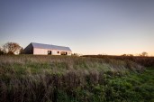 Gallery Shed House at Sunset
