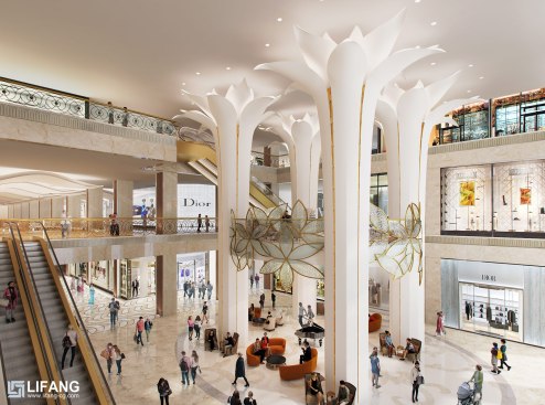 Lifang Interior rendering for shopping center