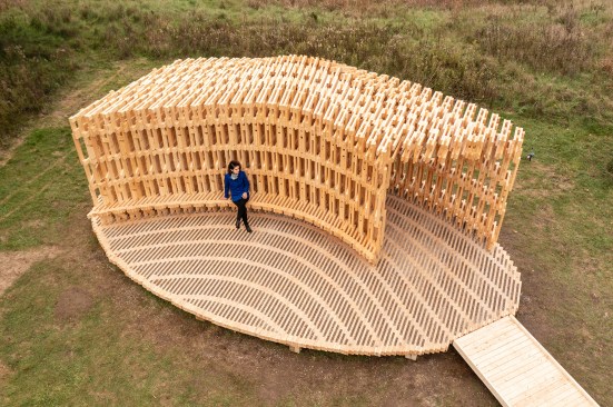 Bird's eye view of the pavilion 