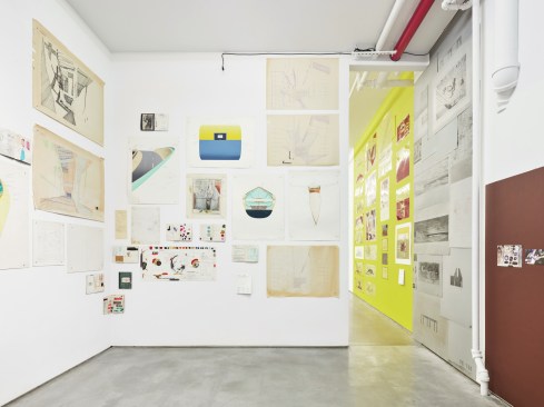 An installation at Architectural Image-Making in 1980s New York: The John Nichols Printmakers & Publishers Collection, on view at A83 in New York.