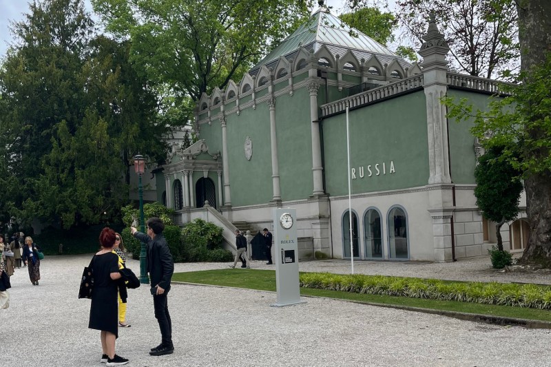 The Russian Pavilion remains shuttered at the 2023 Venice Biennale.
