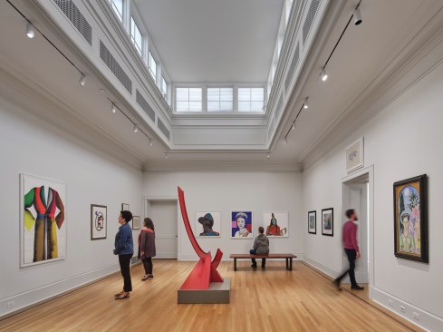 DIGSAU completed an extensive exterior restoration and complete interior transformation of the former Barnes Foundation into the Frances M. Maguire Art Museum for St. Joseph’s University in Merion, PA. Albert Barnes’ iconic salon galleries maintain the familiar scale and proportion, but have been reinterpreted as brighter, more adaptable exhibit and teaching space.
