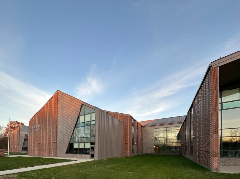 Street Side Facade, With View Through Connector