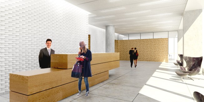 Interior view showing resident lobby