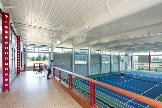 interior, tennis court mezzanine