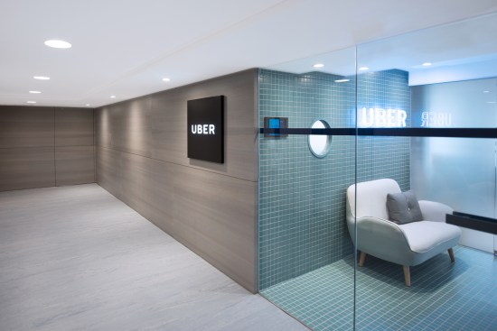 UBER’s new workplace is located on the top floor of an existing office building
