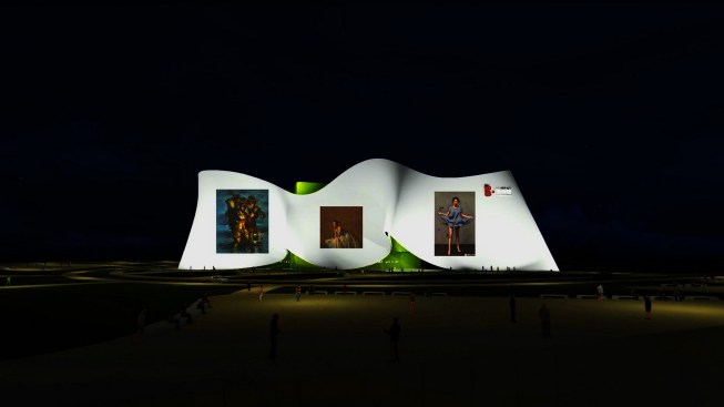 Advertising on the facade
