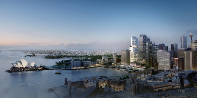 Quay Quarter Tower is located on the edge of Sydney's Central Business District.