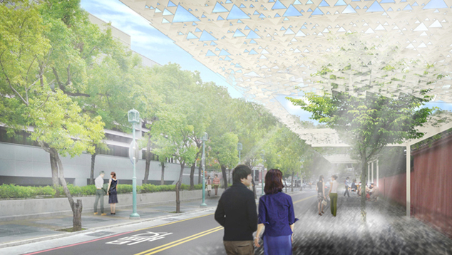 Street+with+views+of+fractal+roof.