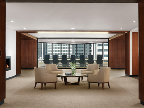 Executive suite lobby at 
700 Market Street - designed by Arcturis
