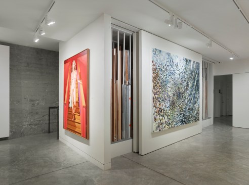 Secondary gallery. A more intimate space with sliding walls that reveal hundreds of stored art works to be hung at a moment's notice.
