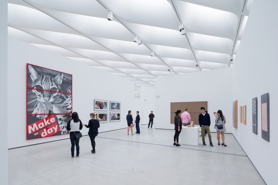 The third floor gallery, including works by Barbara Kruger, Cindy
Sherman, Richard Prince, and Sherrie Levine