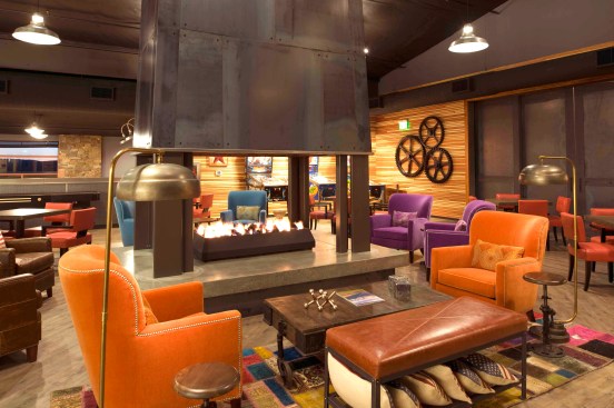 Vibrant interior spaces provide a welcoming atmosphere.