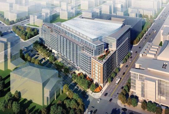 Marriott Marquis (NW)

Architects: tvsdesign and Cooper Carry, Atlanta.

Completion: 2012.

Brief: $350 million public/private hotel and retail project, once postponed for financial reasons, now on hold pending a lawsuit.