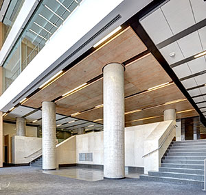 ROCKFON’s ceiling systems support 90 Elgin Street’s requirements
for comfort, including acoustics; safety, including seismic conditions;
and sustainability, including LEED® Gold criteria.