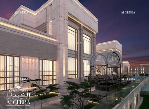 Modern palace patio