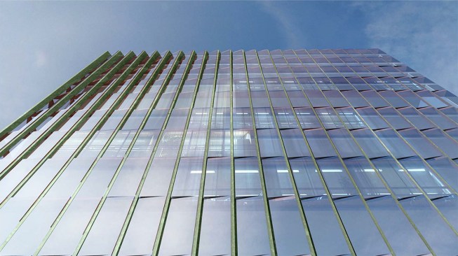 Rendering of fa&ccedil;ade&nbsp;detail (July 2015).