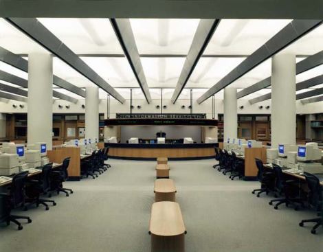 New York Public Library, Science, Industry, Business Library, New York, Gwathmey Siegel & Associates Architects, 1996 (interior)