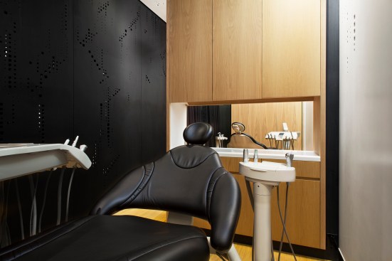Photograph Copyright Mitch Tobias www.mitchtobias.com (415) 647-0242Interiors and exteriors of Studio Dental, a mobile dental office in San Francisco.  Dentist with patient.