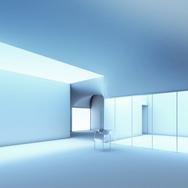 Rendering of view towards the terrace.