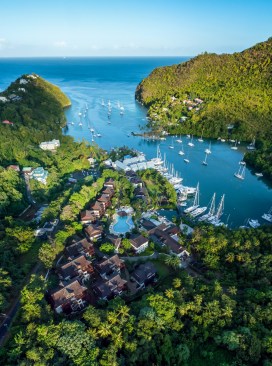 Capella Marigot Bay Ariel View Designed By OBMI Architecture Firm