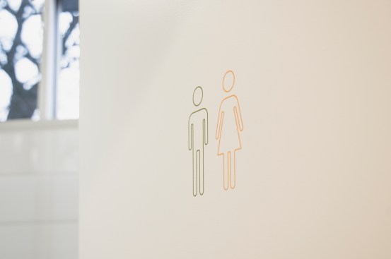 Restroom signage