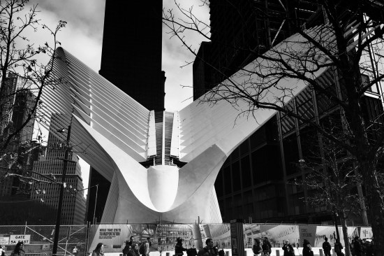 "911 Memorial," by David Mordoch, of the Oculus in New York, designed by Santiago Calatrava; 2019 AIA|LA Architectural Photography citation winner