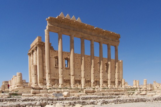 Ruins of the Temple of Bel as photographed in 2009. Currently, a group of activists is aiming to re-construct the UNESCO World Heritage site with their online archive&nbsp;New Palmyra&nbsp;(#NewPalmyra).&nbsp;