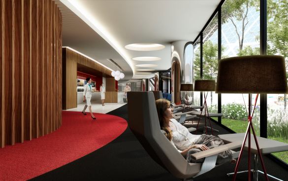 Transfer lounge.