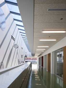Skylit hallway