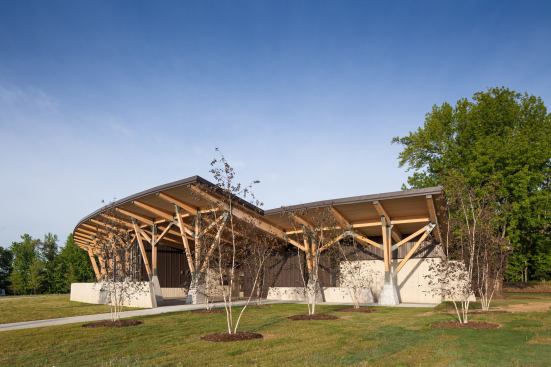 The back side of the Welcome Center.