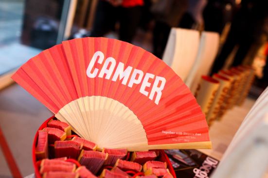 Fans sporting the Camper logo were given out&nbsp;at the&nbsp;opening party.