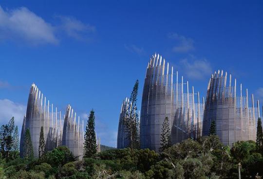 Tjibaou Cultural Center, Noumea New Calidonia, by 2008 AIA Gold Medal winner Renzo Piano, Hon. FAIA, with Renzo Piano Building Workshop.
