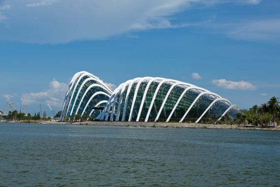 View from the bay toward the Bay South Gardens.
