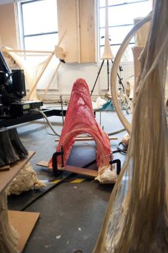 Examples of the successful, self-supporting foam structures created with the robots. The foam is hand mixed and takes about 20 mintues to cure.