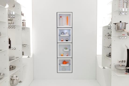Alcove shelving.