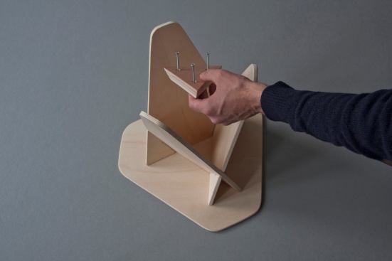 The tabletop&nbsp;can be screwed into place from the underside of the table.